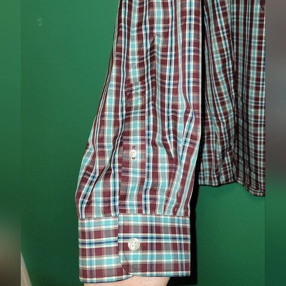 Duluth Trading Men’s 3XL Magnet Front Wrinklefighter Blue Plaid Button Down Top - Picture 3 of 9